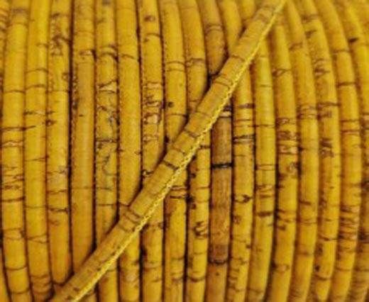 Real Cork Round - 3mm - yellow Rustic