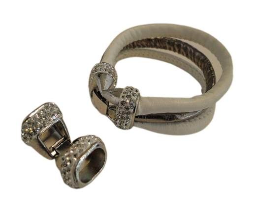 Zamak Snap Lock Clasp MGL-143-12*7.5mm-Silver