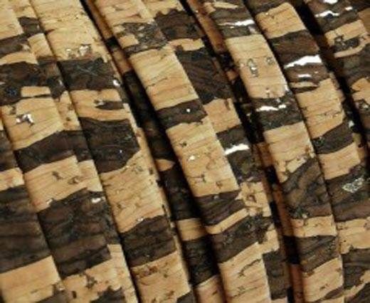 Cork Flat-5mm-Zebra with gold flecks