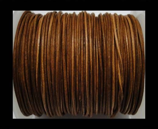 Round Leather Cord  - Cognac - 1mm