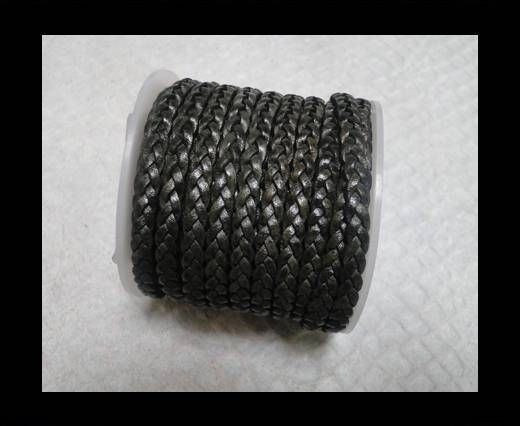 Choti-Flat braided leather 3 ply 5mm -  SE DB 14