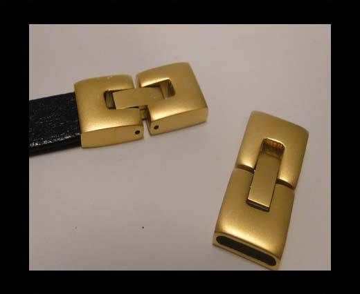 Stainless Steel Snap Lock Clasp - MGST-14-10*2,5mm-Matt Gold