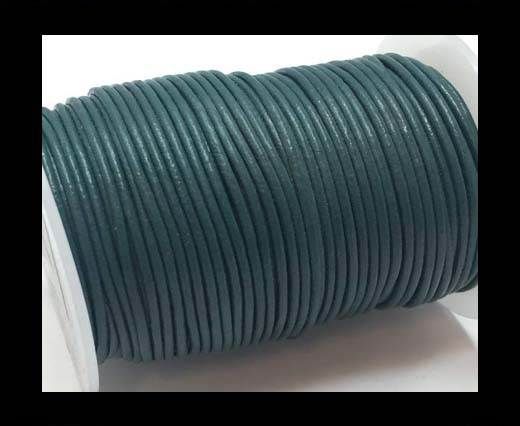 Round Leather Cord -1mm - Green Grey