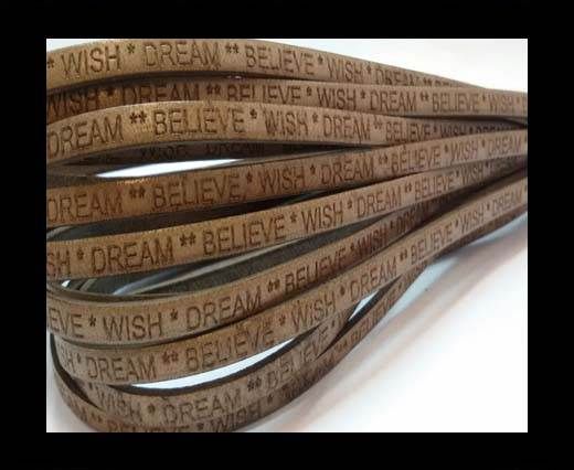 Wish Dream Believe - 5mm - TAUPE