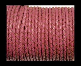 Round Braided Leather Cord SE/B/2017-Berry - 3mm