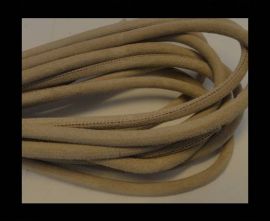 Round stitched nappa leather cord Suede Round-Natural-6mm