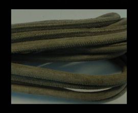Real Nappa Suede Round-Olive Green-6mm