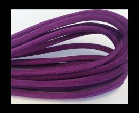 Real Nappa Suede Round-Purple-6mm