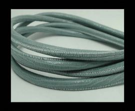 Round stitched nappa leather cord Lizard Prints -Pastel Blue Liza