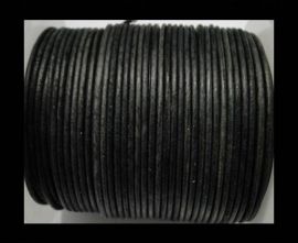Round Leather Cord Vintage Grey - 1,5mm