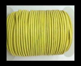 Round Leather Cord-1,5mm-plain-CANARY