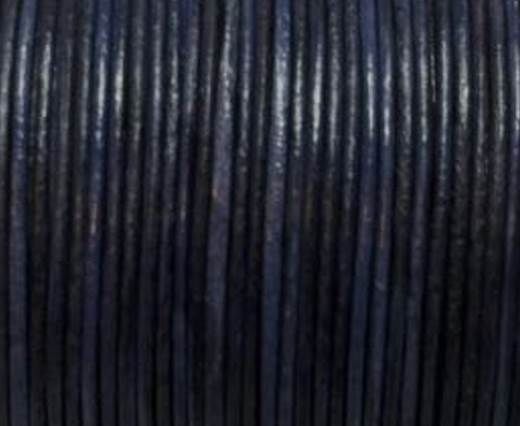 Round Leather Cord -1mm-  Vintage Navy Blue