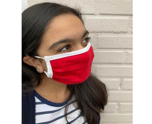 Mix washable cotton facemask - Red