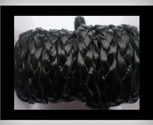 6mm-Flat Braided-Black