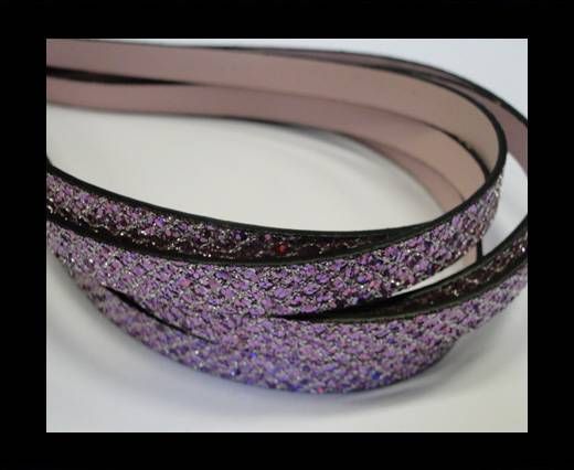 synthetic nappa leather Glitter Leather - Purple -Glitter Style -10mm