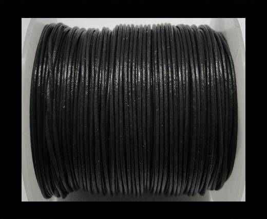Round Leather Cord  - Medium Grey- 1mm