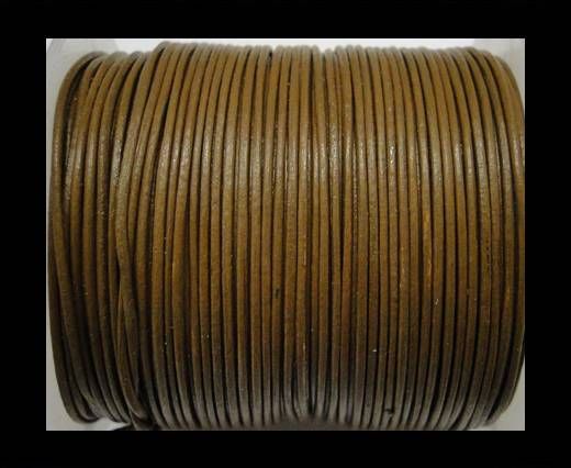 Round Leather Cord  - Hazelnut - 1mm
