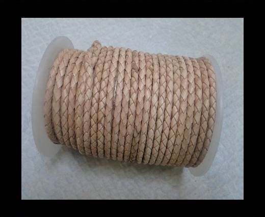 Breided Leather cords 4 mm natural