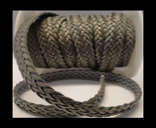 Flat Braided Cords-Style-2-12mm- Army Green