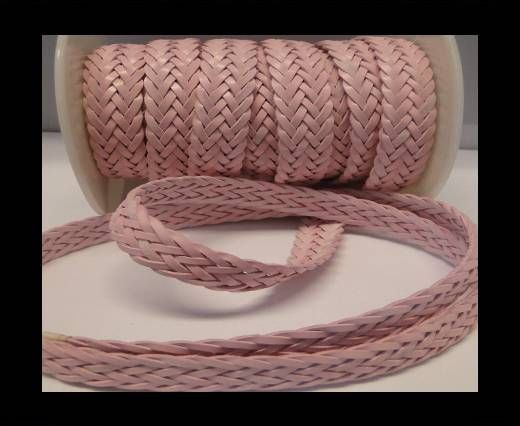 Flat Braided Cords-Style-2-12mm- Light Pink