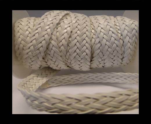 Flat Braided Cords-Style-2-12mm- White