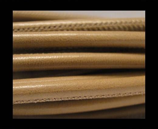 Round stitched nappa leather cord light Taupe-4mm