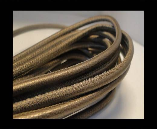 Round stitched nappa leather cord Bronze-4mm