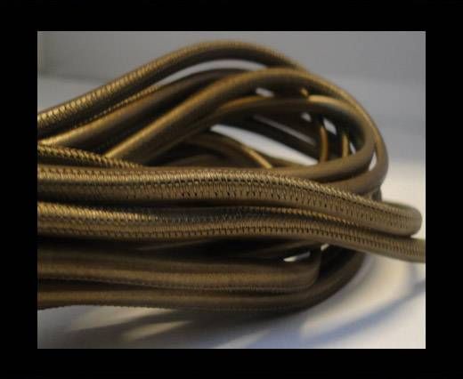 Round stitched nappa leather cord Matte Bronze-4mm