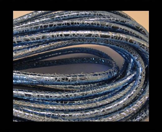 Fine Nappa-Snake-style-Metalic Blue-4mm