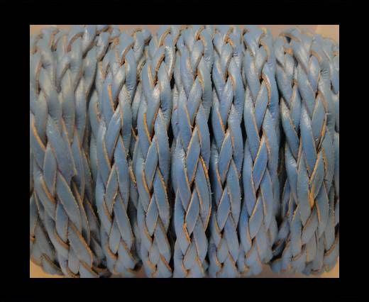 Flat Braided Cords-Style-3-10mm-Turquoise