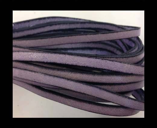 Flat Leather 5mm - italian style-light purple