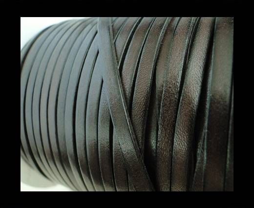 Flat Leather Italian 5mm - Dark Brown