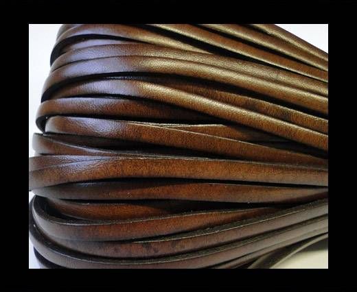 Flat Leather Italian 5mm - Chocolate brown