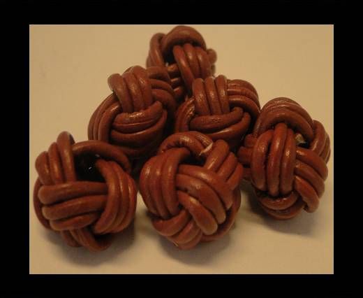 Leather Beads -12mm-Light Brown