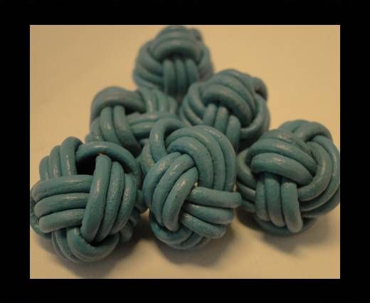 Leather Beads -8mm-Blue