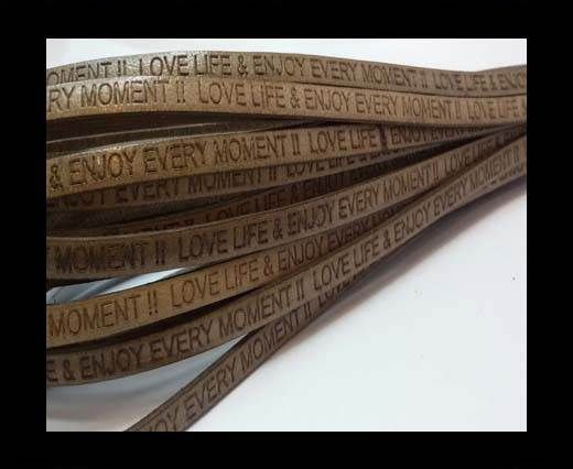 Love life & enjoy every moment - 5mm - TAUPE