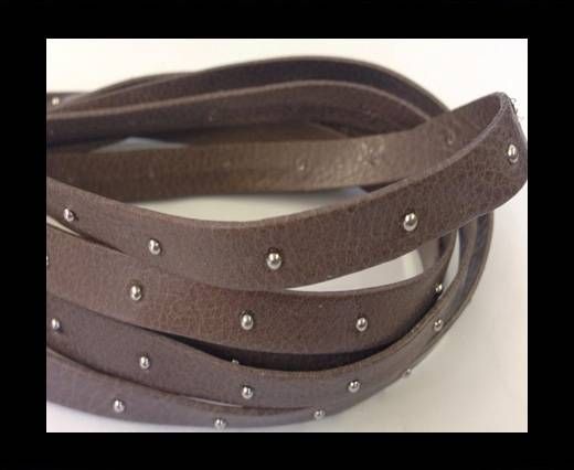 Real Nappa Leather with studs-5mm-taupe