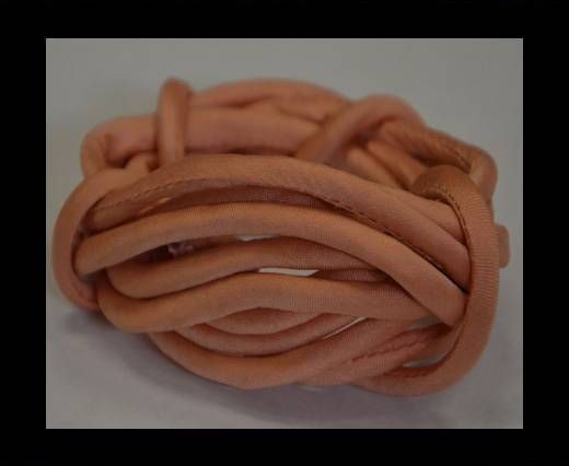 Real silk cords with inserts - 4 mm - Peachy nude