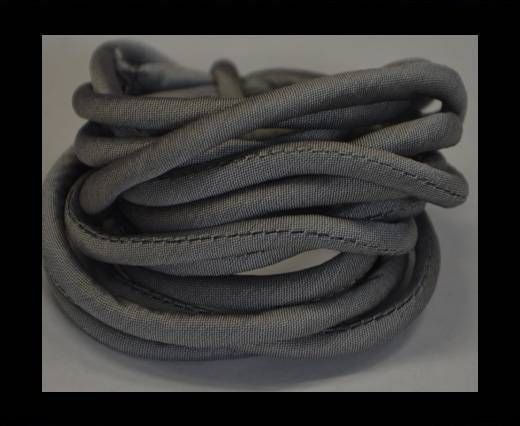 Real silk cords with inserts - 4 mm - Grey