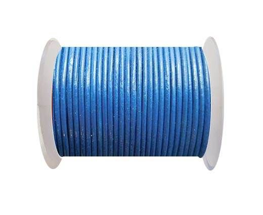 Round Leather Cord -1mm- BLUE