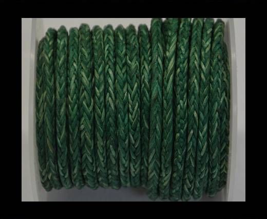 Round Braided Bolo Cords - 4mm - Vintage Green