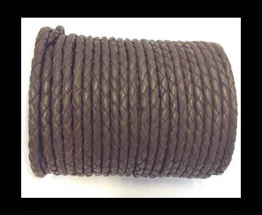 Round Braided Leather Cord-SE-03-4mm