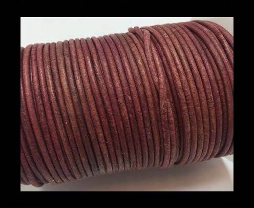 Round Leather Cord SE/R/08-Antique Rose - 1,5mm
