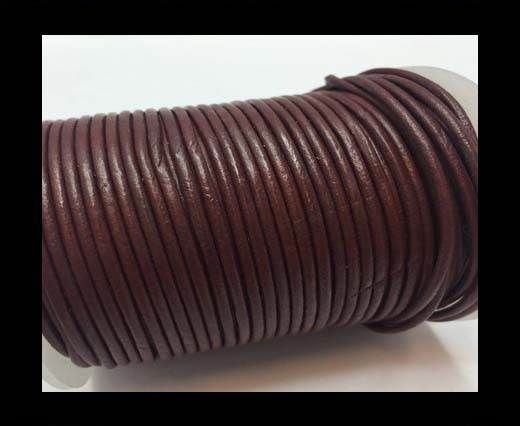 Round Leather Cord SE/R/12-Red Wine - 1,5mm