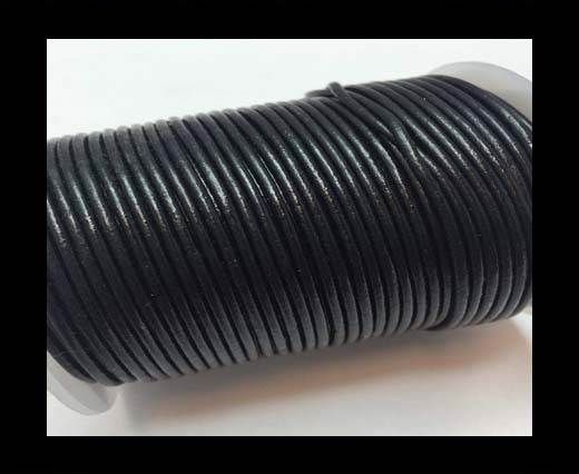 Round Leather Cord  - Bottle Green- 1mm