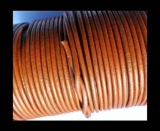 Round Leather Cord SE/R/09-Cinnamon - 1,5mm
