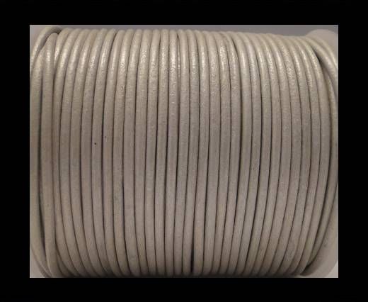 Round Leather Cord -1,5mm - SE/R/ Metallic Silver