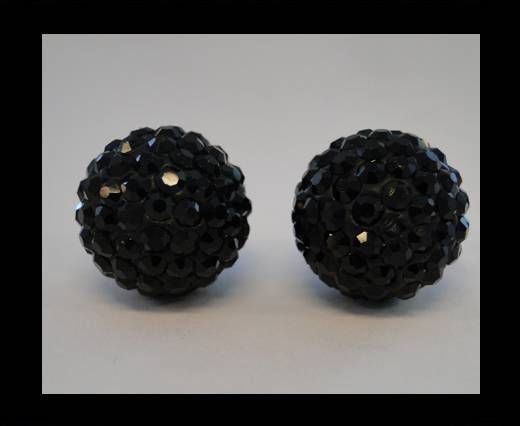 Shamballa-Bead-14mm-Black Quartz