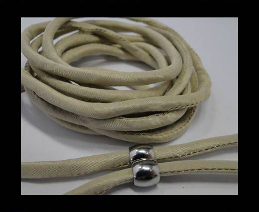 Real silk cords with inserts - 4 mm -  Biscotti