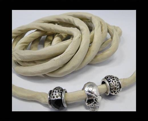 Real silk cords with inserts - 8 mm - Biscotti